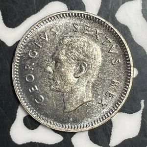 1952 South Africa 3 Pence Threepence Lot#T2705 Silver! High Grade! Beautiful! - Picture 1 of 2