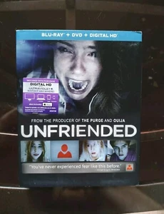 Unfriended (Blu-ray/DVD, 2014) With Slipcover - Shelley Hennig, Moses Storm - Picture 1 of 6