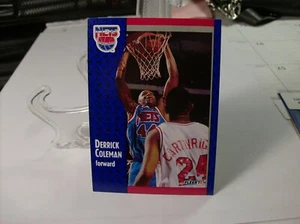 1991-92 Fleer Basketball #130 - Derrick Coleman - New Jersey Nets 91-292 - Foto 1 di 2