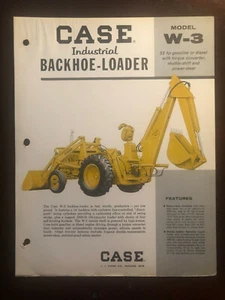 ESTUCHE DE COLECCIÓN RETROEXCAVADORA INDUSTRIAL MODELO W-3 HOJA DE ESPECIFICACIONES FOLLETO - Imagen 1 de 3