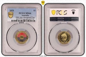 PCGS MS66 2021 $2 50th Ann Aboriginal Flag - Picture 1 of 1