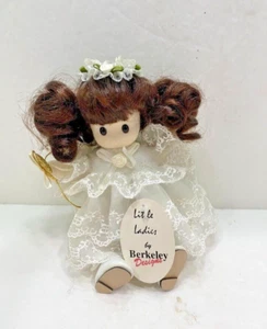 Berkley Designs Musical Doll Little Ladies White Lace Dress - Picture 1 of 3