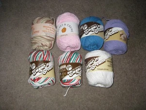 Lot 8 Peaches & Creme/Sugar n' Cream 100% Cotton Worsted Yarn - Picture 1 of 2