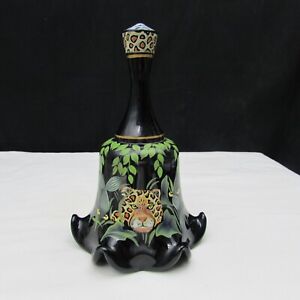 Fenton Black Midnight Safari Hand Painted Bell Special Order LE 2001 C1194