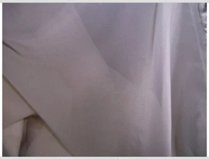 FRENCH TERGAL WASHABLE 114inch WIDE OFF WHITE SHEER CURTAIN FABRIC 6.80 yards - Picture 1 of 2