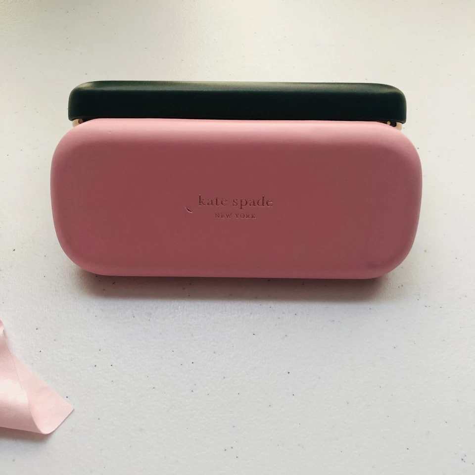 Estuche para gafas Kate Spade Estuche para gafas de sol Rosa Verde Gran Tamaño Carcasa rígida Foto 1 de 4