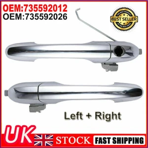 Paar Türgriff links + rechts Chrom außen für Fiat 500 C 735592012/735592026 - Bild 1 von 10