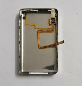 Silver Thin Metal Back Case Housing Audio Jack Hold Switch fr iPod Classic/Video - Picture 1 of 6