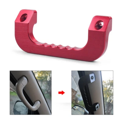 Cubierta de manija de agarre de reposabrazos de puerta de coche rojo de aluminio para Toyot@ RegiusAce Hiace 05-18 Foto 1 de 4