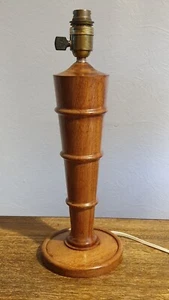 Base Lamp Art Deco Wooden .hauteur 36 CM - Imagen 1 de 12