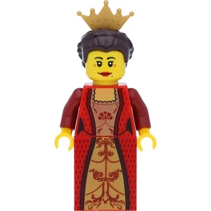 LEGO Castle Minifigur Königin mit dunkelbraunen Haaren - Bild 1 von 8
