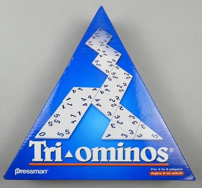 Pressman Tri-ominos Board Game - For 2 to 6 Players - Ages 8 to Adult - Complete - Image 1 of 4