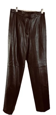 Pantalones de cuero para mujer J Ferrar talla 8 mantecosos forrados suaves negros excelentes Foto 1 de 4