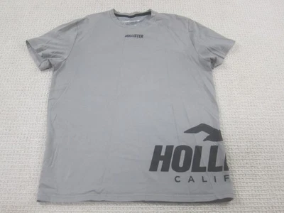 Hollister Shirt Mens Medium Gray Sport Knit California Graphic Athletic - Image 1 of 4
