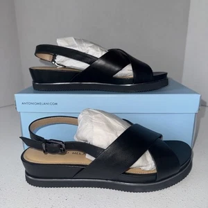 Antonio Melani Gabe schwarze Damen-Ledersandalen Größe 6,5 - Bild 1 von 9