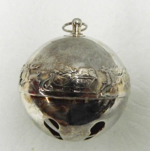 Wallace Silversmiths Annual Silver Christmas Sleigh Bell 1972 2nd Year - Bild 1 von 2