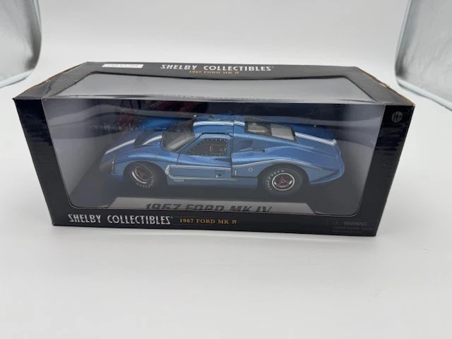 SHELBY COLLECTIBLES 1:18 福特 GT MKIV #4 1967 LE MANS 死亡蓝色 426 罕见 — 第 1/4 张图片