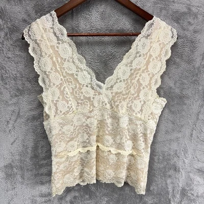 Винтажная женская кружевная кукла George Y2K укороченная майка L Fairy Cottage кокетка - Изображение 1 из 4