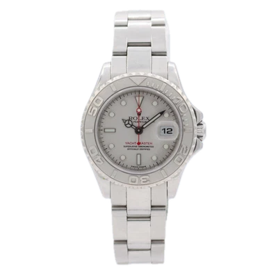 Vintage 1999 Rolex 169622 Yacht-Master Ladies Wristwatch Steel & Platinum Bezel - Image 1 of 4