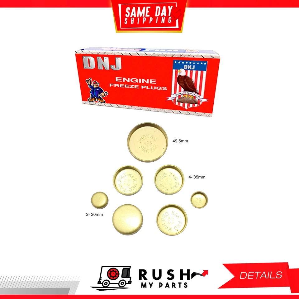 72-84 Expansion Plug Kit For Ford Mazda 626 1.8L-2.0L L4 SOHC 8v DNJ FPS402 - Image 1 of 1
