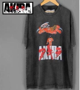 AKIRA Movie Anime Tee T-shirt Black Size M Kaneda & Bike Vintage Style J16085 - Picture 1 of 4