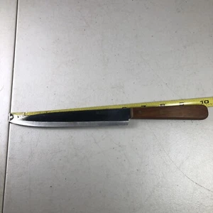 Vintage Geneva Forge 6" Blade 10" Overall Stainless Steel Kitchen Knife Wood USA - Picture 1 of 12