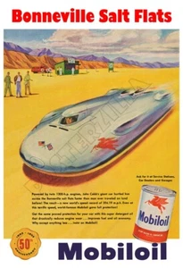 1953 Bonneville Salt Flats – John Cobbs, Railton Special Vintage-Style Poster - Picture 1 of 5
