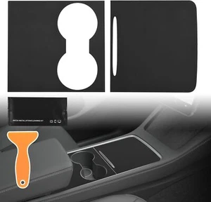 Envoltura interior de consola central Tesla Model 3 Model Y ABS negro mate - Imagen 1 de 7