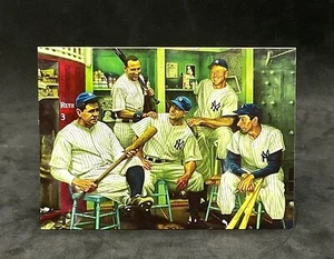 Tarjeta de las Leyendas de los Yankees de Nueva York Ruth~Gehrig~Jeter~Manto~DiMaggio - Imagen 1 de 2
