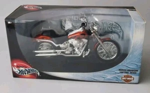 HARLEY DAVIDSON 100% 2001 HOT WHEELS SOFTAIL DEUCE MATTEL 1/10 MOTORRAD - Bild 1 von 14