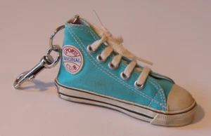 Vintage Key Chain, Coca-Cola Turquoise High Top Tennis Shoe, Never Used - Picture 1 of 3