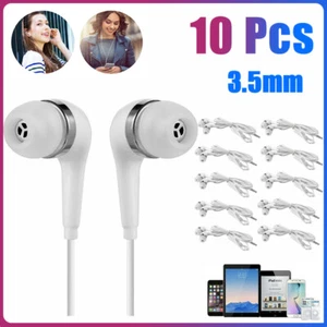 10Pcs 3.5mm In-Ear Headset Earphone Headphones Earbud w/ Mic For Samsung Galaxy - Picture 1 of 15
