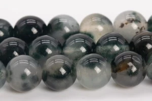 Cuentas sueltas redondas de piedras preciosas de piedra preciosa verde bosque de 8 mm - Imagen 1 de 4