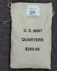2002 D Tennessee Unopened Sealed $250 US Mint Sewn Bag State Quarters Denver - Picture 1 of 1