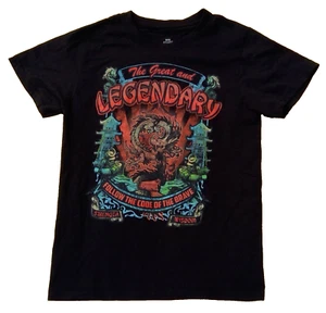 graphic t-shirt unisex size M black short sleeves Chinese dragon cotton - Picture 1 of 4