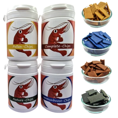 (19,28€/100g) Shrimp Chips Set/ 35g / Futter für Garnelen, Wirbellose, Immun - Bild 1 von 4