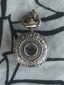 vintage style Small Pocket Watch Necklace Pendant Only Works! - Picture 1 of 3