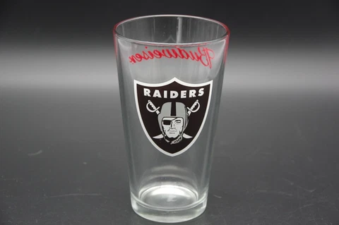 Raiders Budweiser Pint Glass Cover