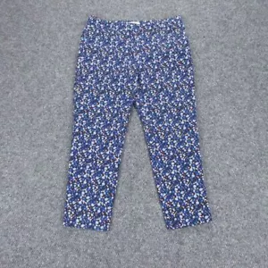 White House Black Market Damenhose 12 blau Blumen schmal Knöchel 34 x 26,5 * - Bild 1 von 23