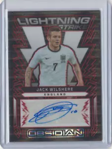 2022 PANINI OBSIDIAN JACK WILSHERE LIGHTNING STRIKE AUTO ETCH RED 43/44 - Picture 1 of 2