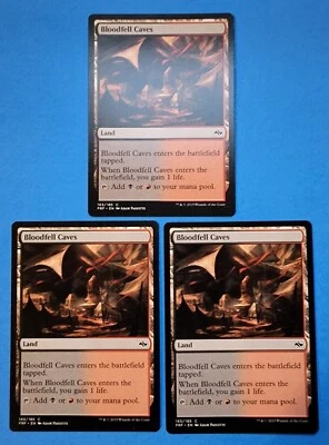 3x Bloodfell Caves Fate Reforged 2015 Mtg Magic Gathering Card Dual Land 165 - Image 1 of 4