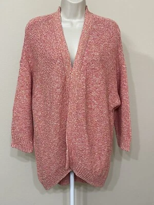 Lane Bryant женщин коралл открытый передний длинным рукавом комфорт вязаный кардиган s 18/20 - Изображение 1 из 4