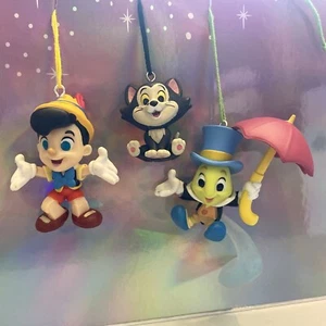 Disney Pinocchio Figaro and Jiminy Cricket Christmas Ornaments - Picture 1 of 1