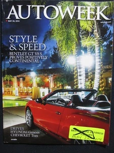 AutoWeek Magazine May 26, 2014 Style and Speed Bentley GT V8 S - Picture 1 of 2