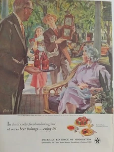 Cerveza vintage pertenece a Tesoros de subasta John Gannam serie anuncio - Imagen 1 de 1