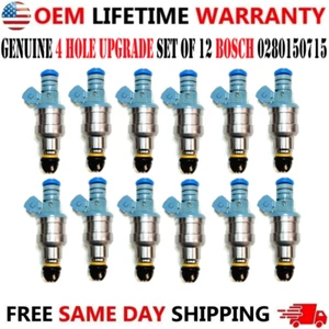 12 Pieces OEM BOSCH 4 Hole Upgrade Fuel Injectors for 1987-1993 BMW 325i 2.5L V6 - Picture 1 of 4