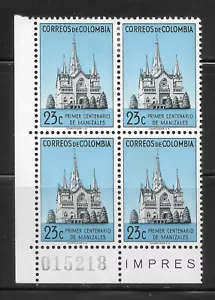 (LOT108) Colombia block of 4 postage stamp. Manizales. 1952. XF MNH - Picture 1 of 1
