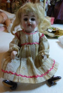 Antique 7" Kestner all Bisque Doll Mold 150/1 Orig Family! Wig pate OM teeth - Picture 1 of 9