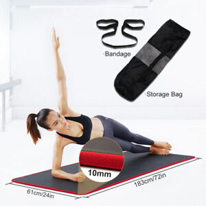Edging Thicken Non-Slip Fitness Mat High Density Exercise Yoga Gym Home Fitness 