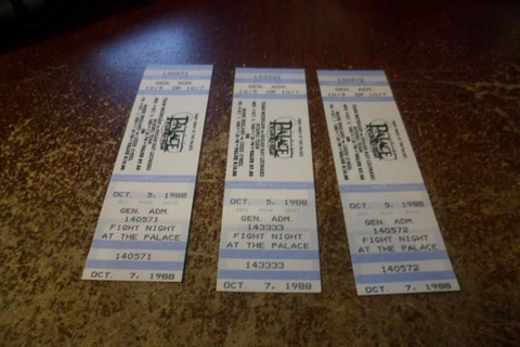 boxing team ticket team michidan vs sugar ray leonard lot of 3 never used Cover